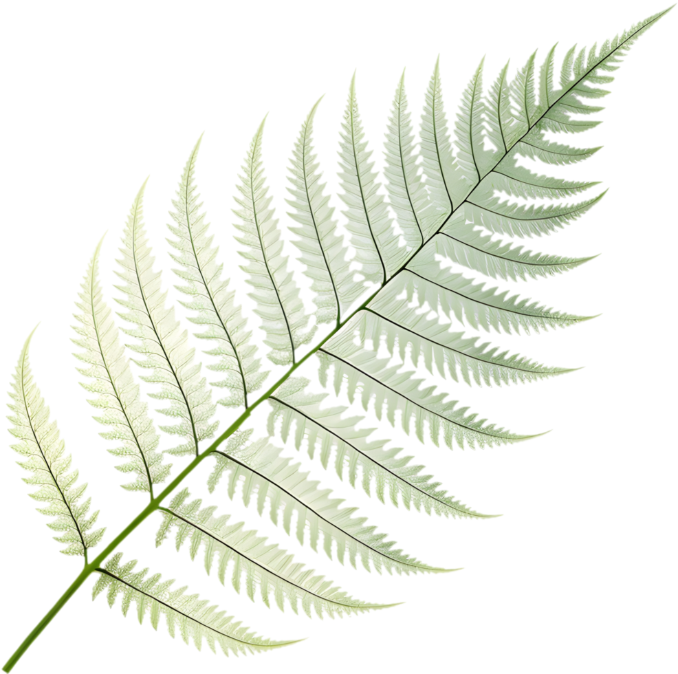 Realistic and translucent leaf with intricate veins in design clipart. . png