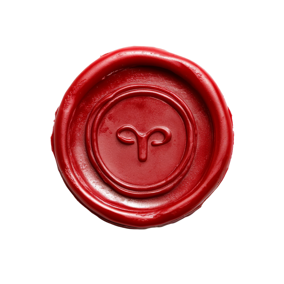 Wax seal featuring the word confidential crafted in red, symbolizing secrecy and authenticity in correspondence, Wax Seal with Confidential Word Isolated Stock Illustration png