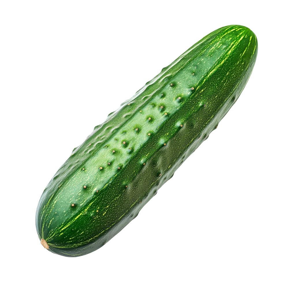 Fresh cucumber isolated on a transparent background showcasing its natural color and texture, ideal for culinary uses or dietary discussions, sliced cucumber isolated on transparent background png