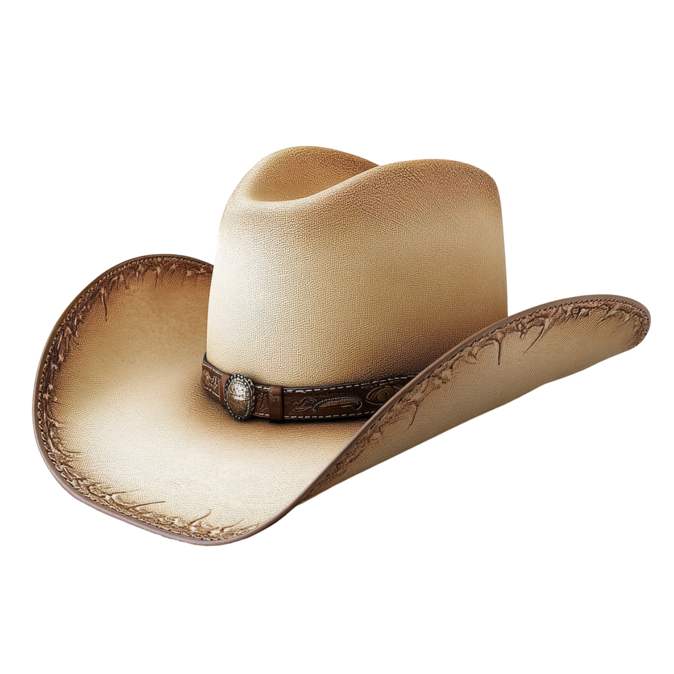 Classic cowboy hat on a transparent background showcasing elegant design and craftsmanship, perfect for Western attire enthusiasts and collectors, Cowboy Hat transparent background png