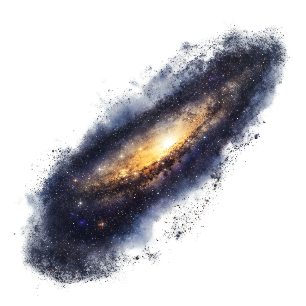 A breathtaking view of the Milky Way Galaxy with cosmic dust and stars in deep space, Milky Way Galaxy with Cosmic Dust and Stars, Isolated on transparent background png