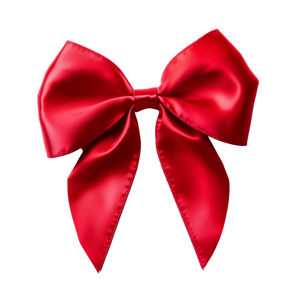 Vibrant red bow isolated on a transparent background, perfect for decorating gifts or enhancing festive occasions, Red bow isolated on transparent with copy space png