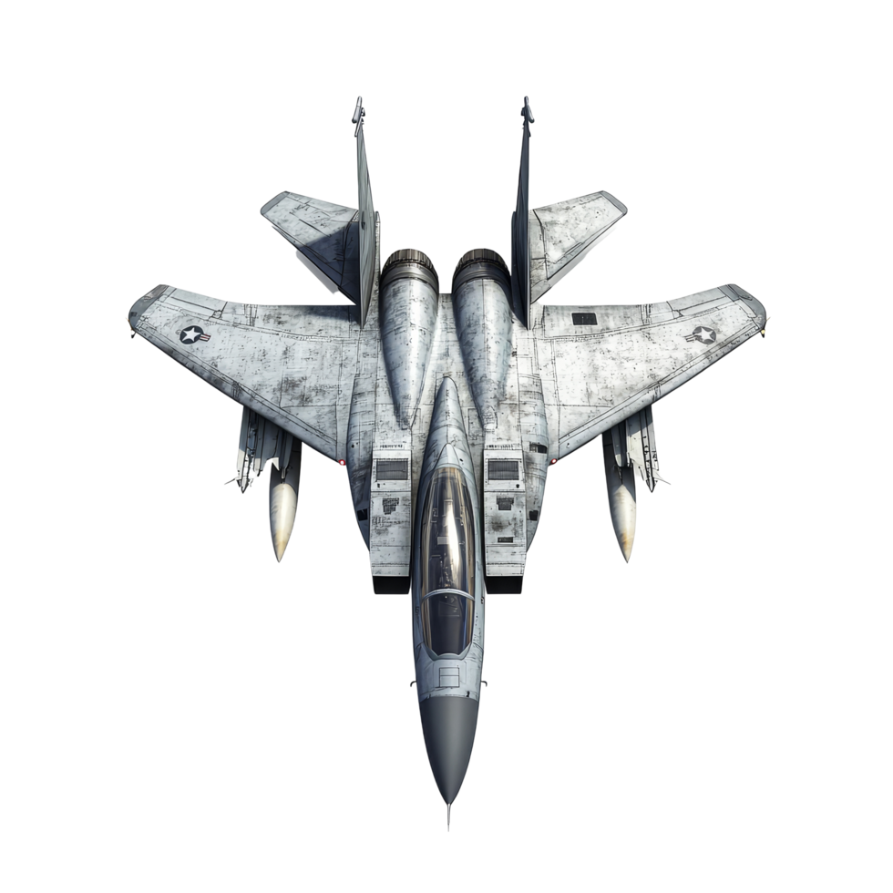 Military jet fighter showcased on a transparent background, highlighting its design and features in a static display, Military Jet Fighter on transparent background png