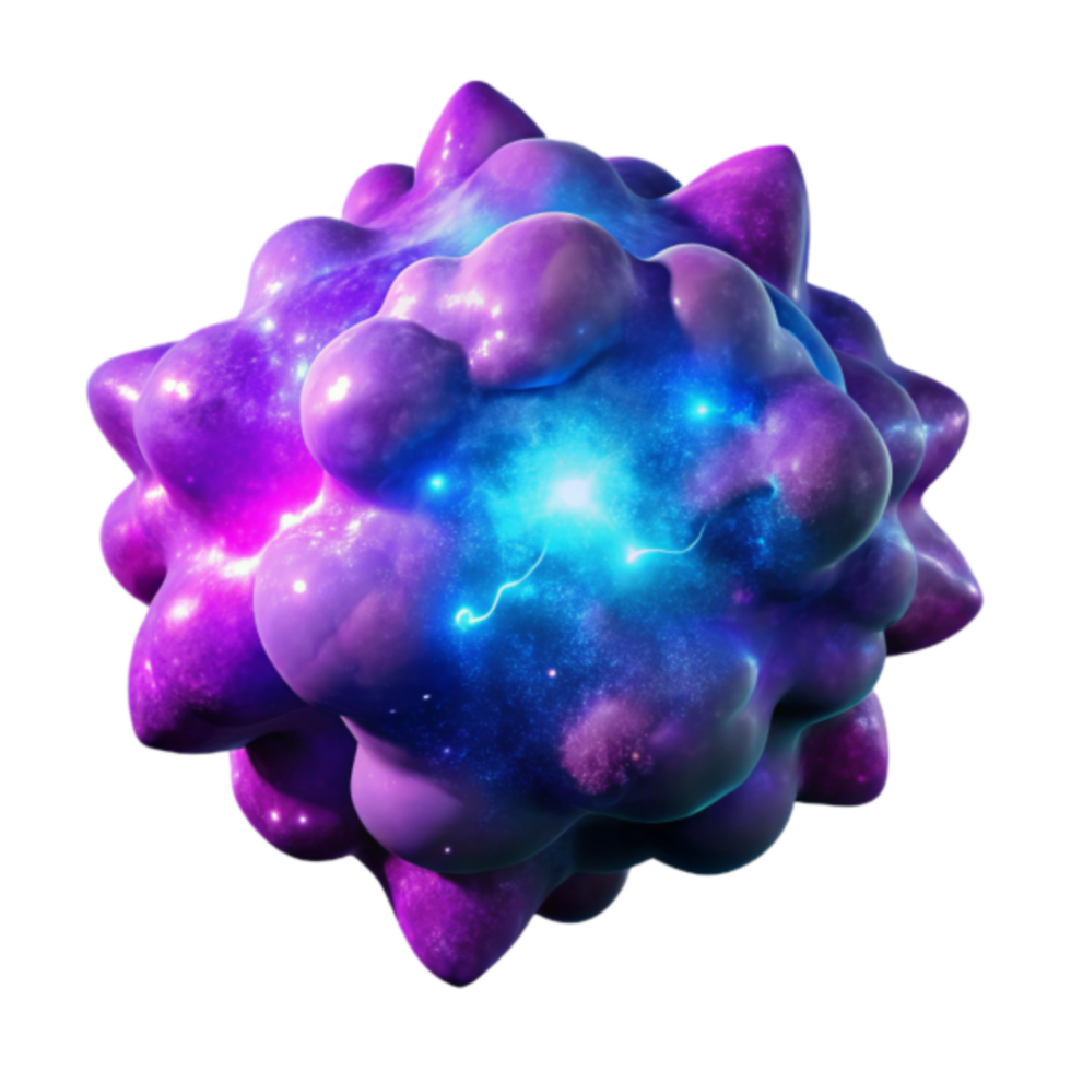 Cosmic Cell 3D Render Abstract Background Image png