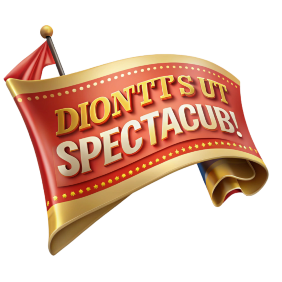 Grand Spectacle Announcement 3D Illustration png