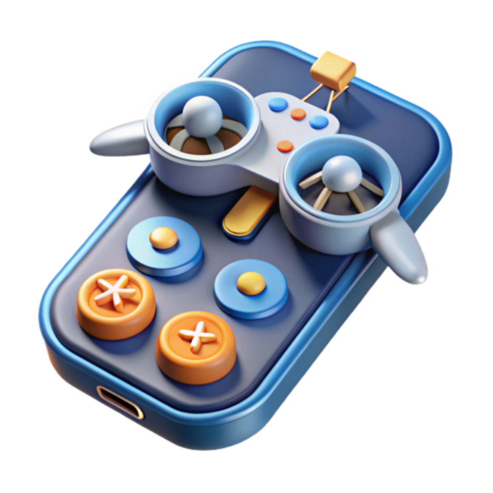 3D Render of a Futuristic Drone Controller png