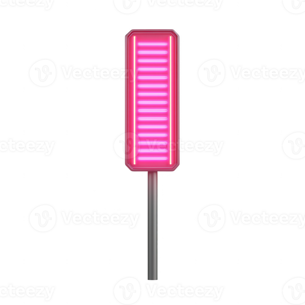 A modern neon light sign featuring vibrant pink illumination. png