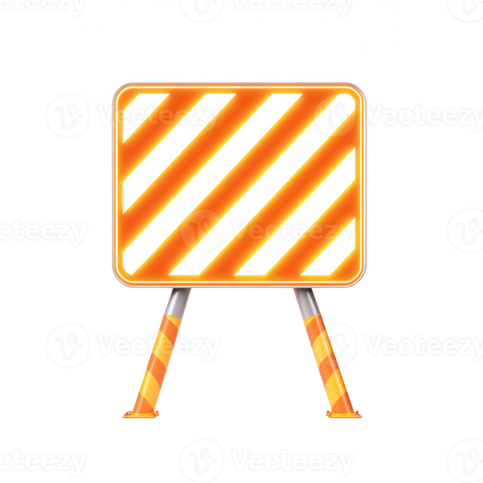 A construction sign indicating caution and roadwork ahead. png
