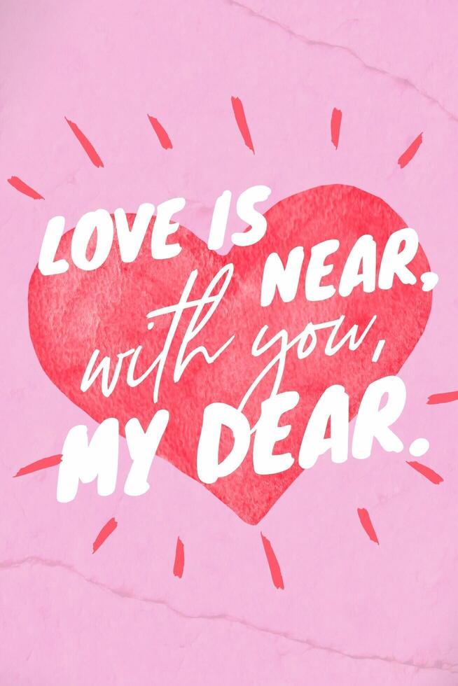 Pink Valentine Quotes Pinterest Graphic Template