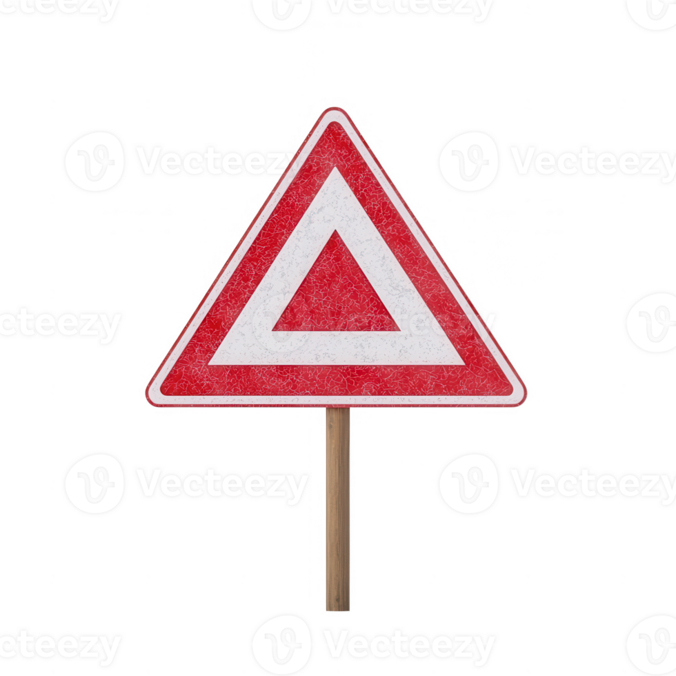 A triangular warning sign indicating caution and potential hazards ahead. png