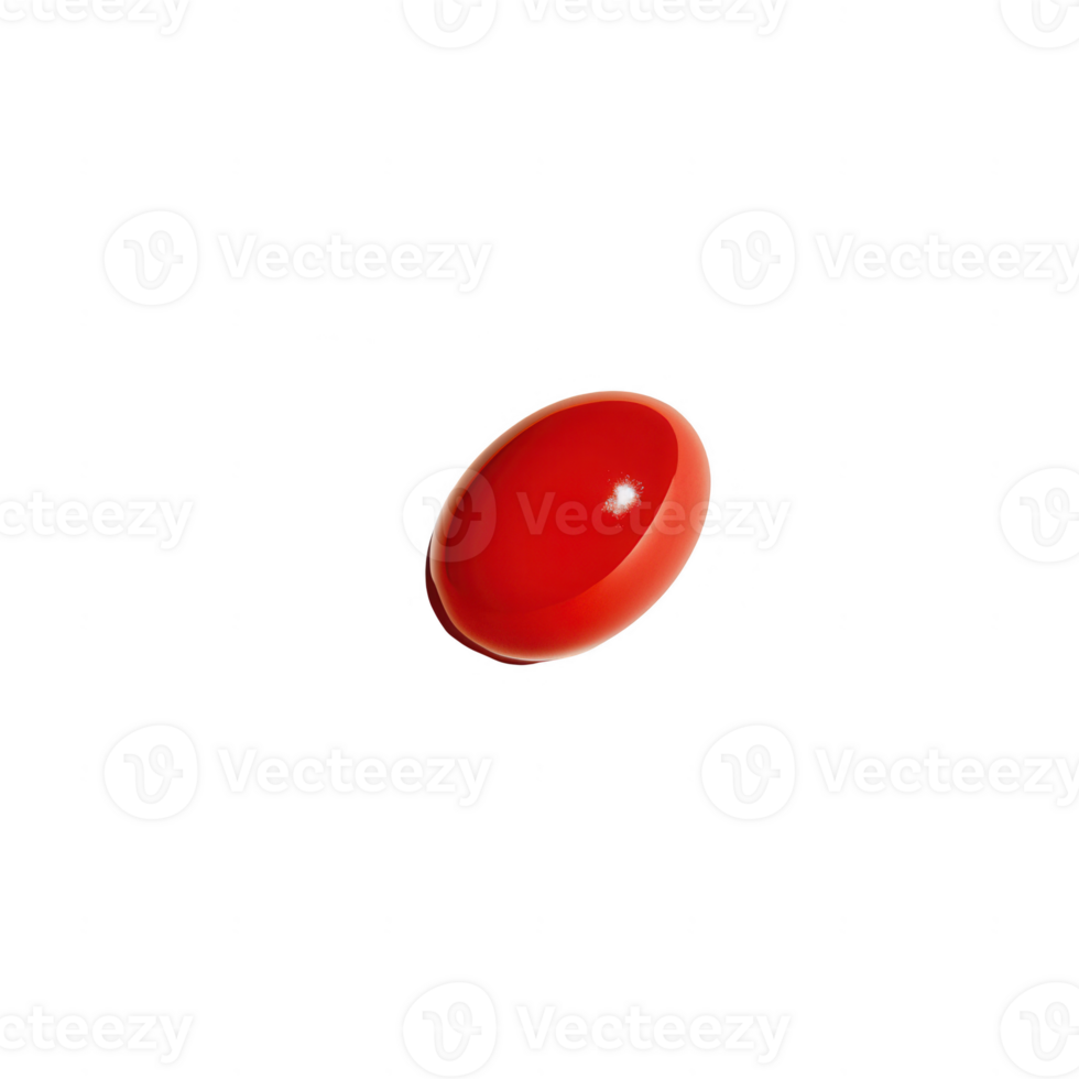 A vibrant red cherry lying on a dark surface, showcasing its glossy texture and allure. png