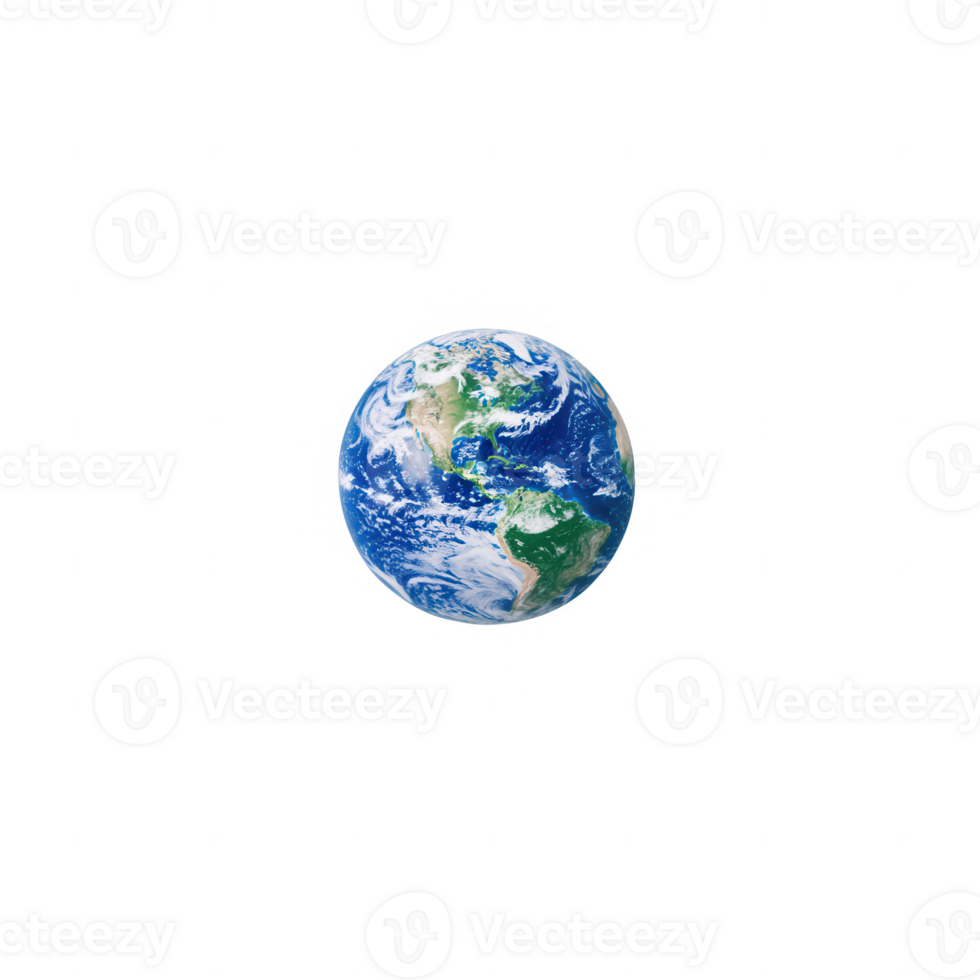 A vibrant image of the Earth showcasing its blue oceans and green landscapes. png