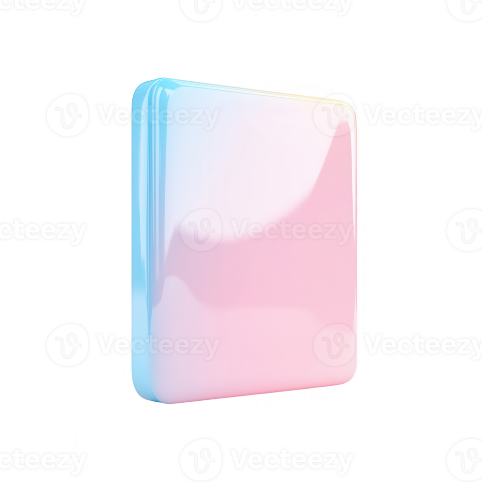 Colorful abstract shape with smooth gradient and glossy finish for creative projects. png
