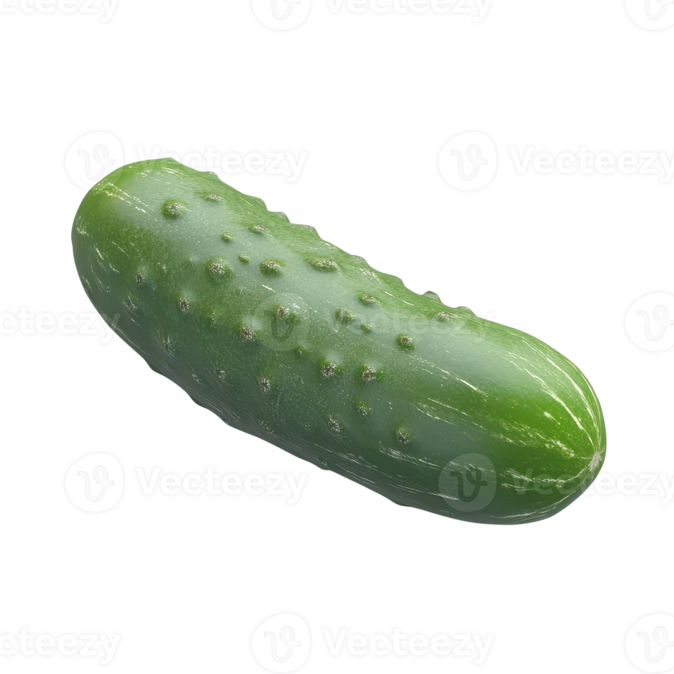 Fresh cucumber with vibrant green skin, perfect for healthy salads and snacks. png