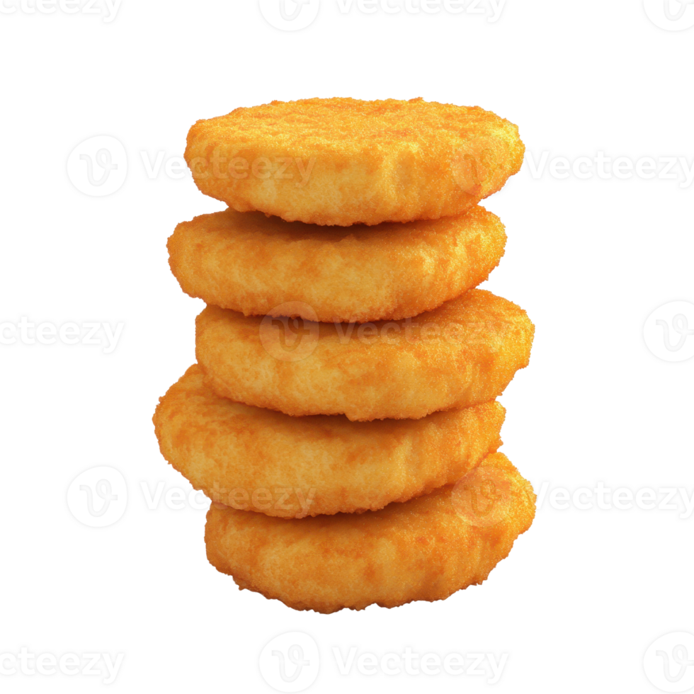 Crispy golden brown stacked potato cakes, perfect for a delicious snack or meal. png
