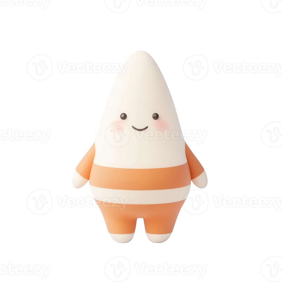 Cute, playful character design featuring a friendly, round figure in vibrant colors. png