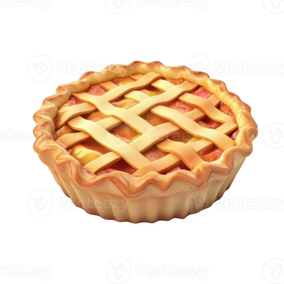 Delicious pie with a golden lattice crust and fresh fruit filling. png