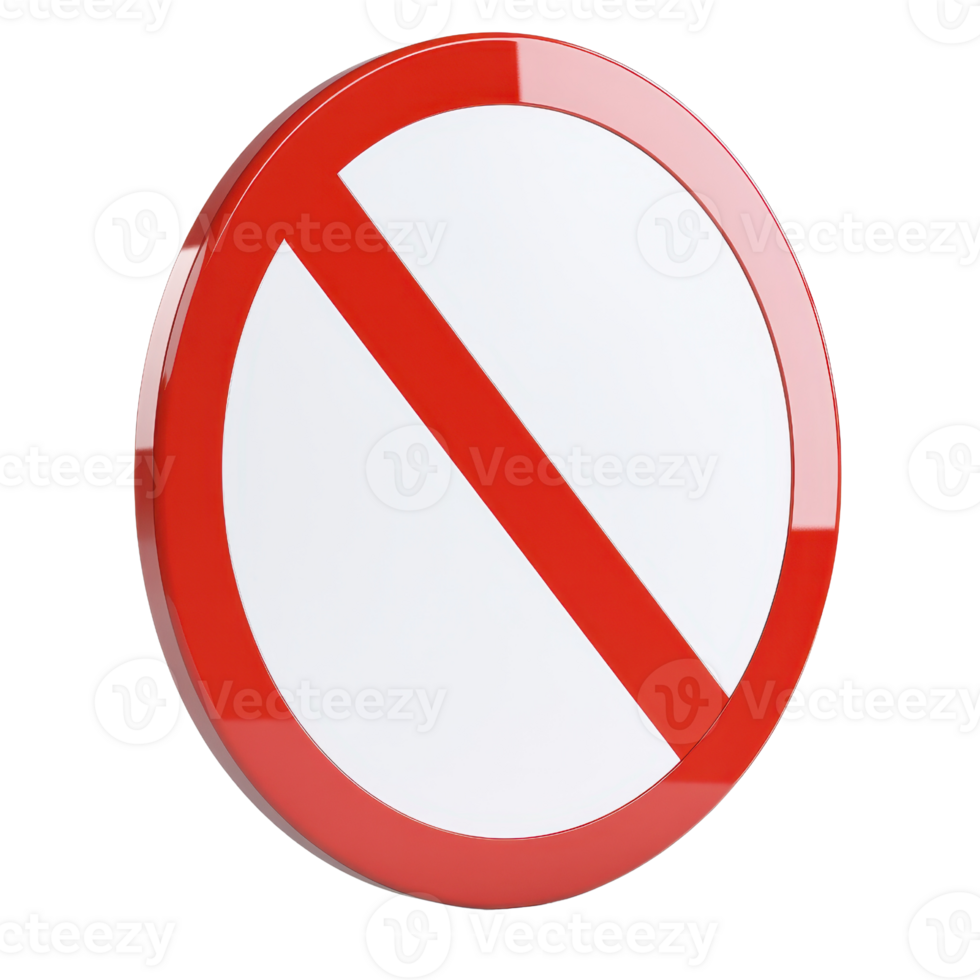 A bold no entry sign symbolizing restrictions and forbidden access. png