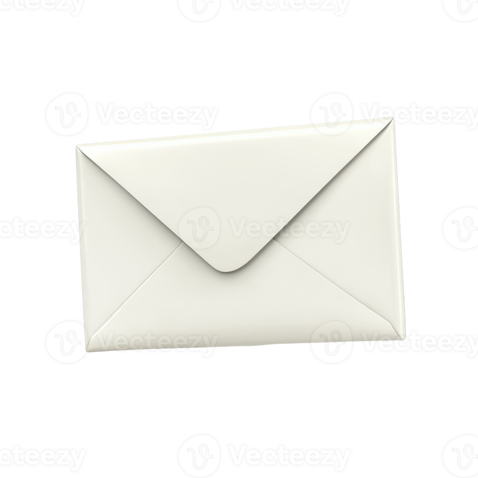 A closed white envelope suitable for sending letters or documents. png