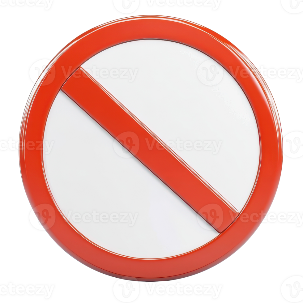 A circular no entry sign with a red border and a white center, symbolizing restrictions. png