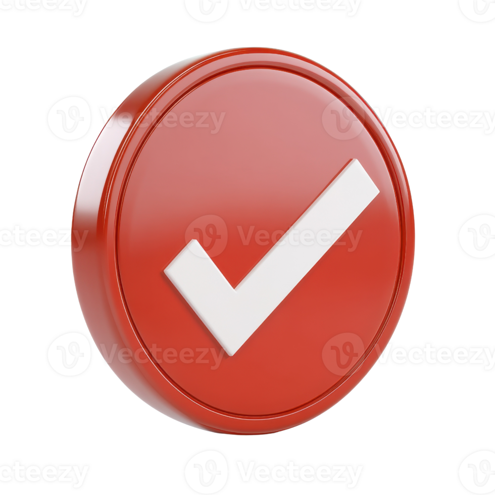 A large red checkmark symbolizing approval or confirmation. png