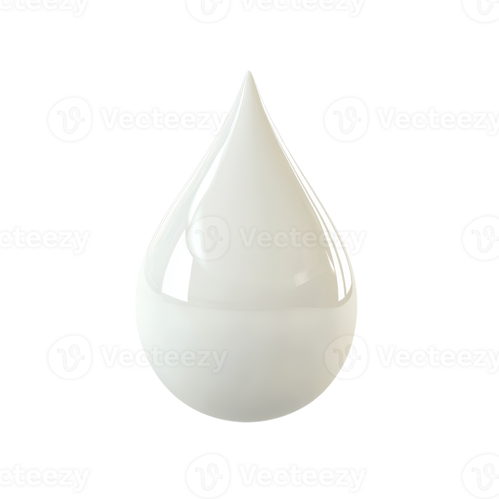 A pristine white droplet shaped for culinary presentations and design. png