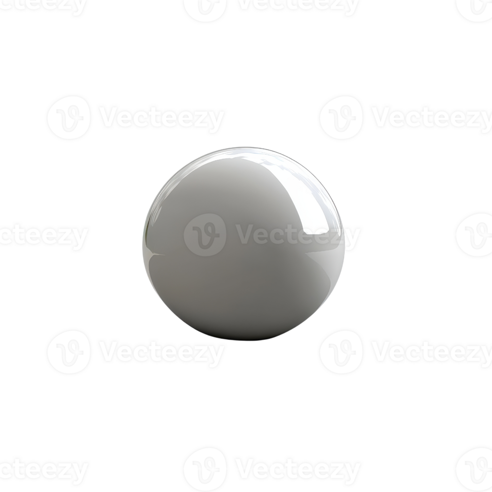 A sleek, glossy sphere with a reflective surface on a simple backdrop. png