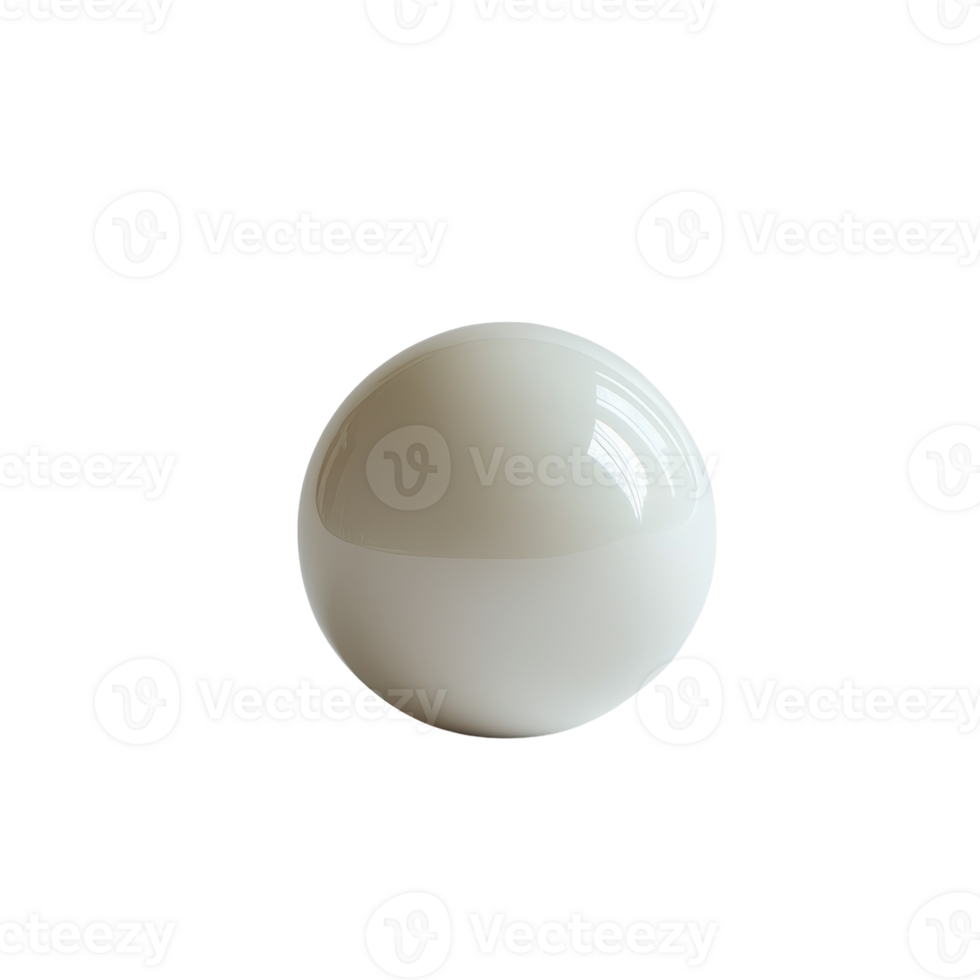 A sleek, minimalist white sphere with a smooth surface and reflective properties. png