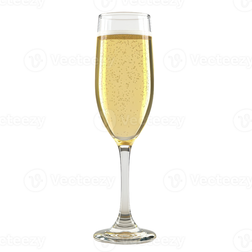 A sparkling glass of champagne reflecting celebratory moments and elegance. png