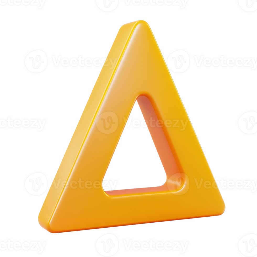 A vibrant orange triangular shape ideal for design and creative projects. png