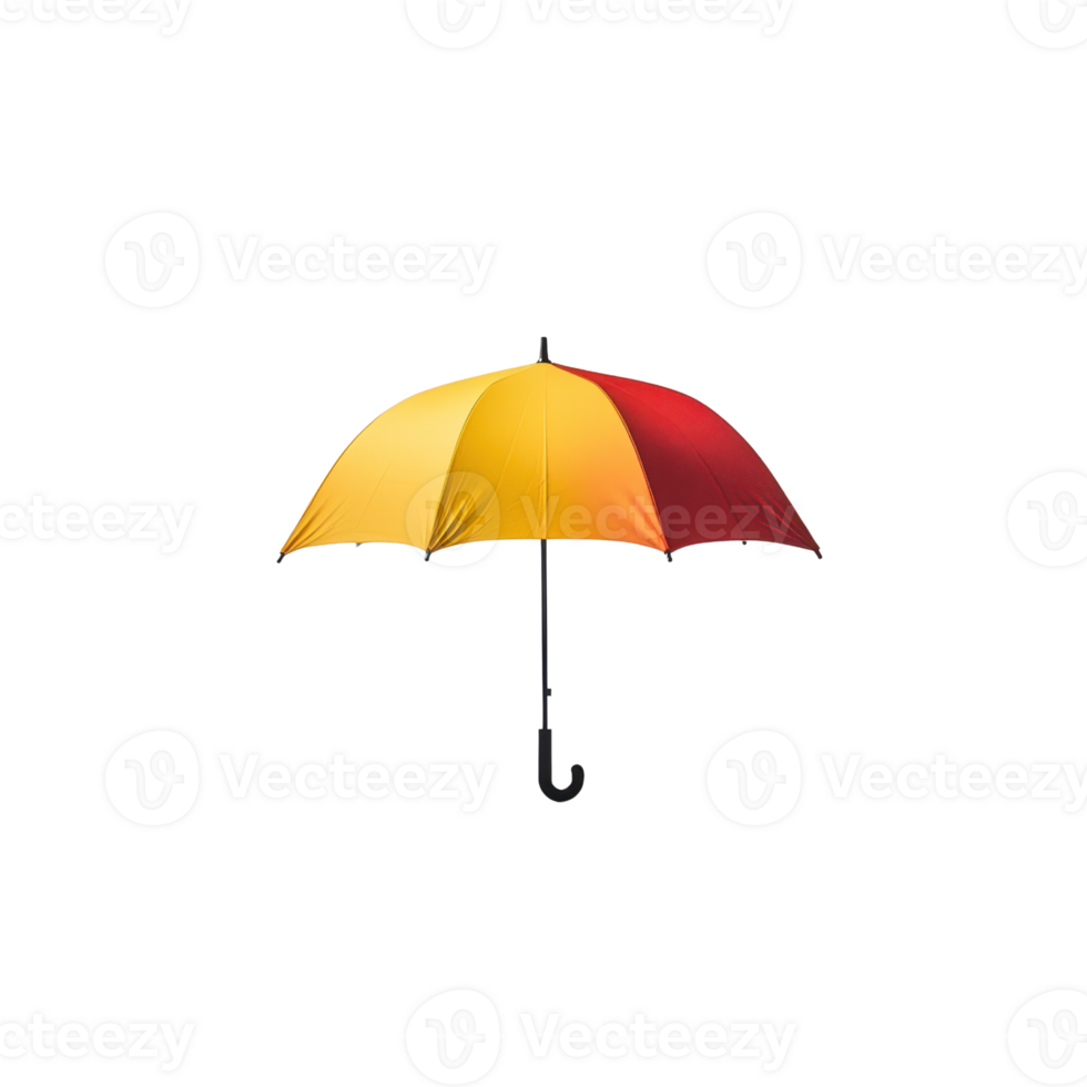 A vibrant umbrella showcasing bright colors against a stark background. png
