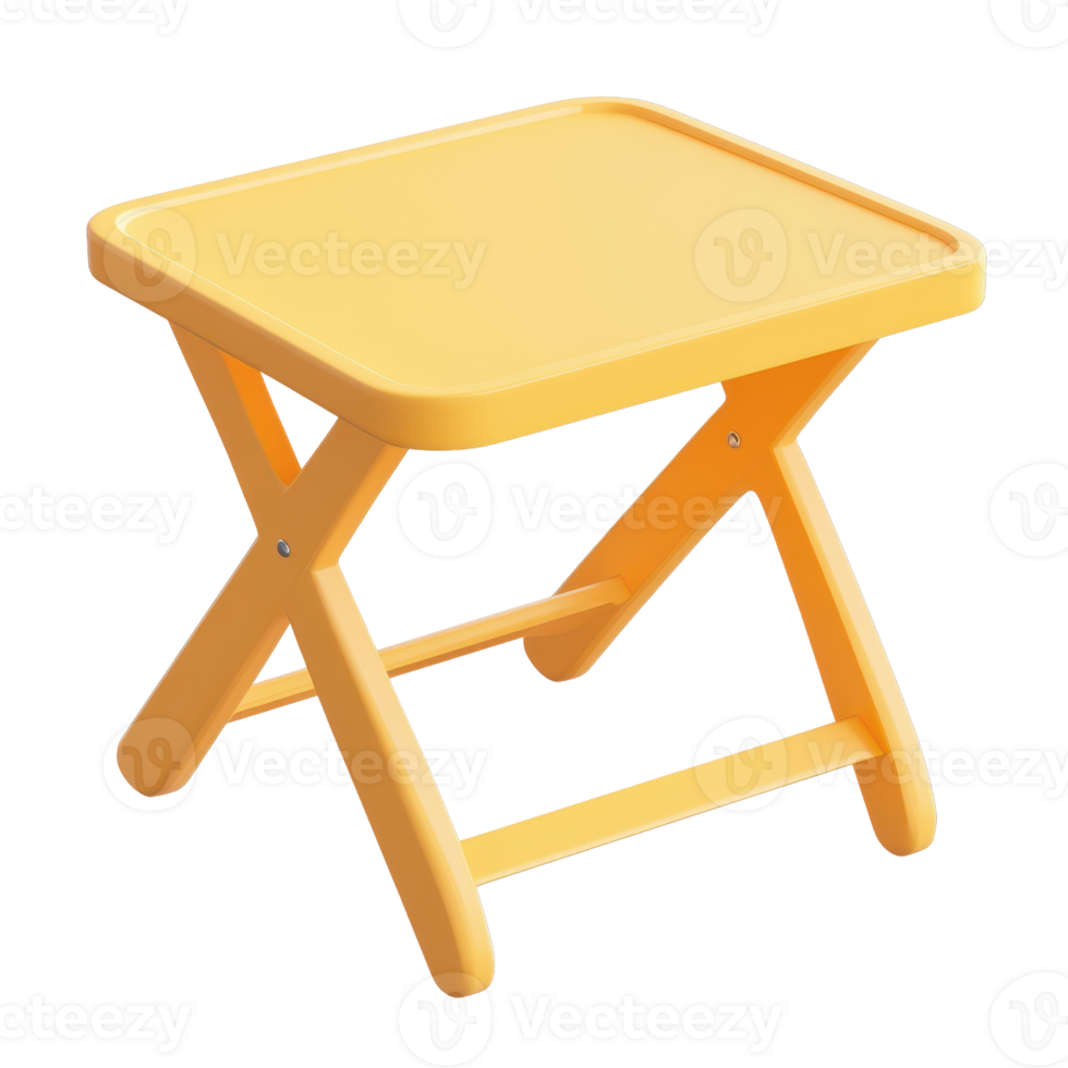 A vibrant yellow folding table ideal for outdoor gatherings and relaxation. png