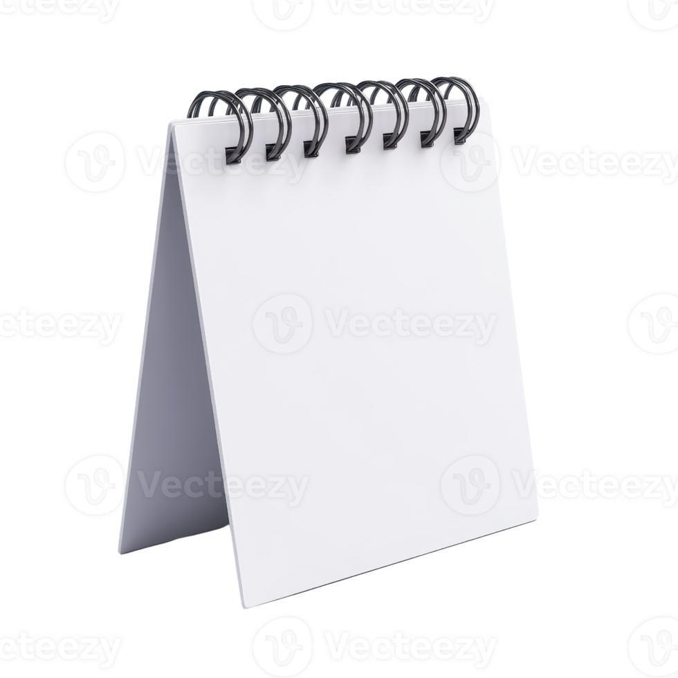 Blank spiral notepad ready for notes, ideas, or sketches in a minimalist design. png