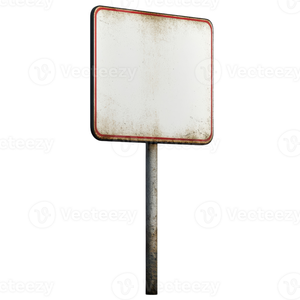 Blank, weathered signpost with a rusted edge, ideal for customization and signage use. png