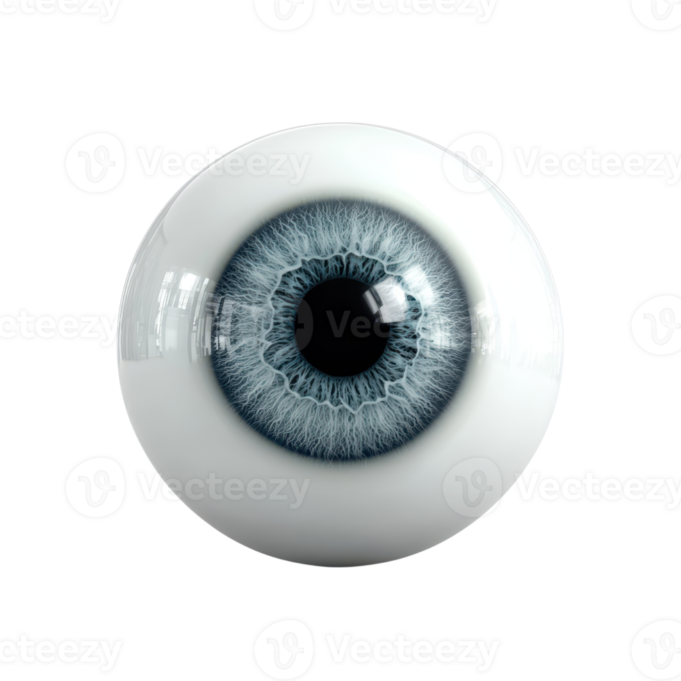 Close-up of a human eye showcasing detailed iris and pupil structure. png