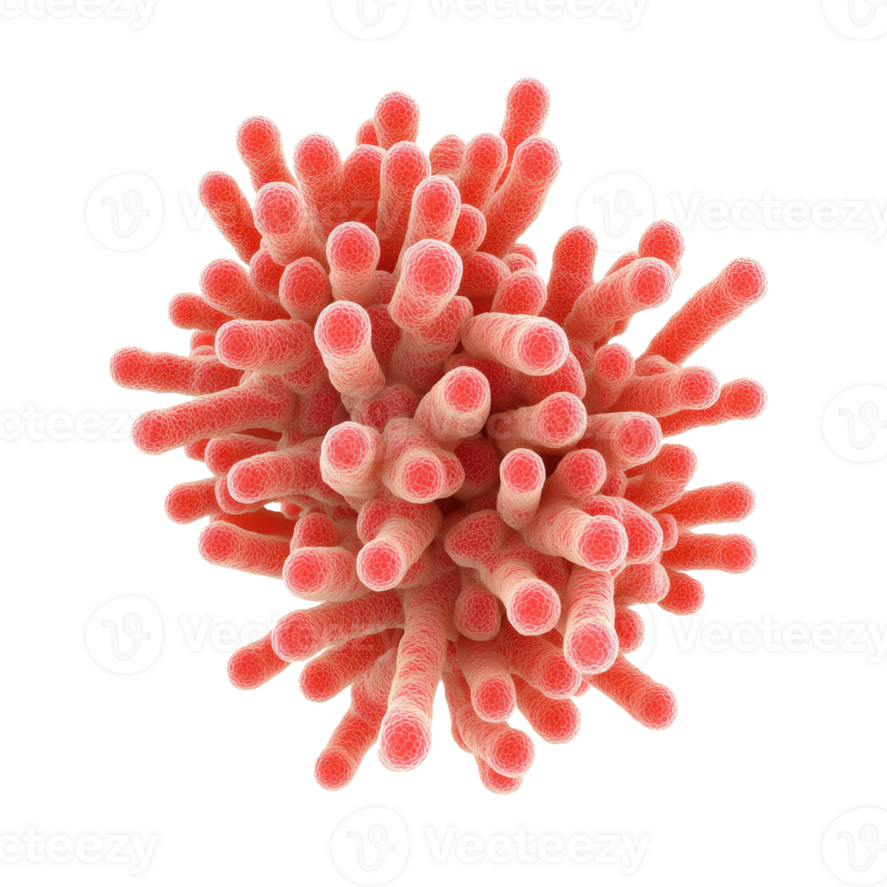 Colorful abstract representation of coral, showcasing its intricate structure and design. png