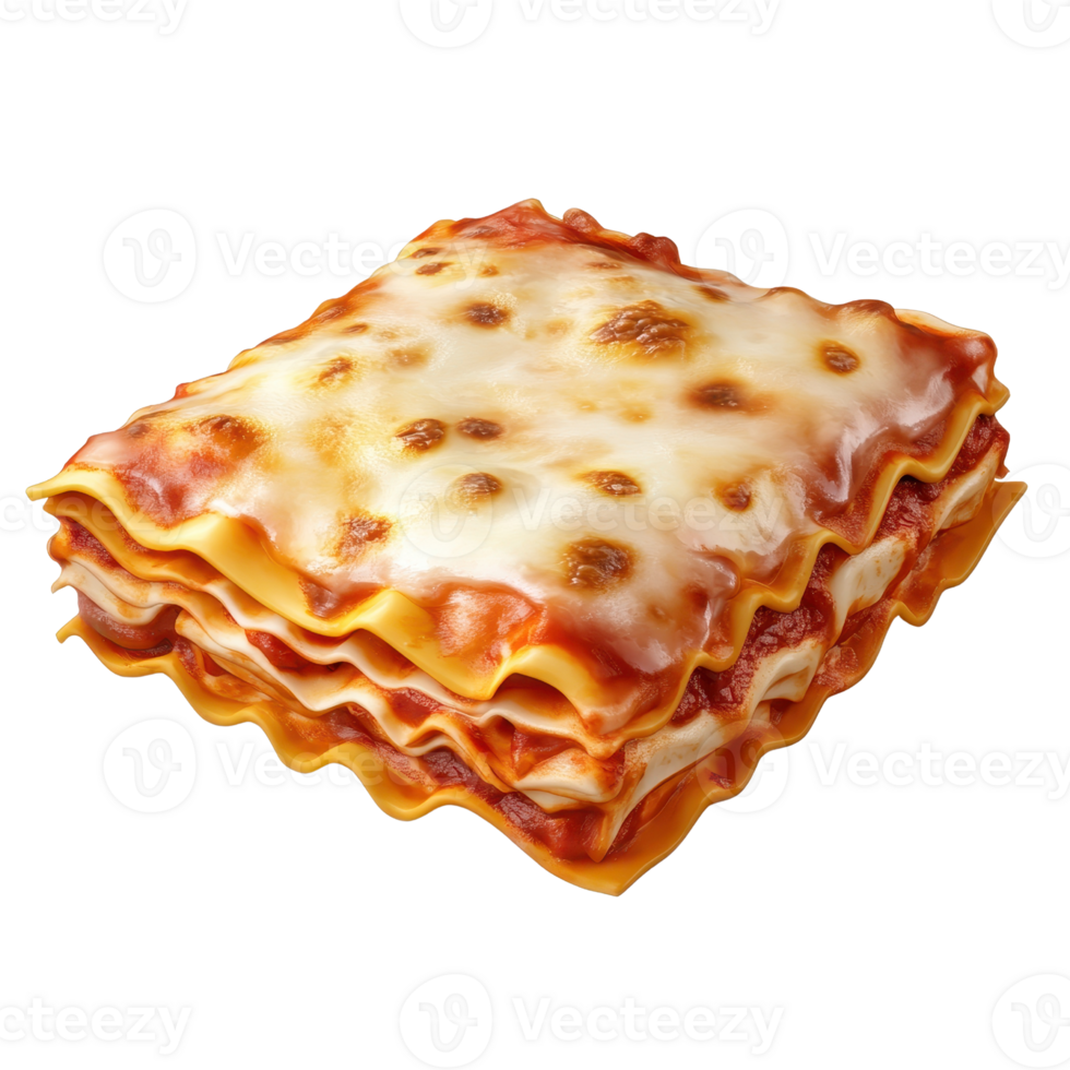 Delicious lasagna layered with rich meat sauce and melted cheese, perfect for dinner. png