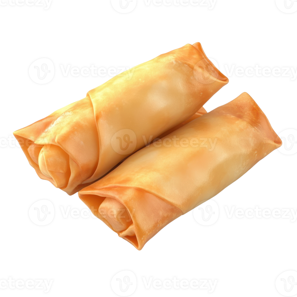 Delicious crispy spring rolls packed with flavor and ready to be enjoyed. png
