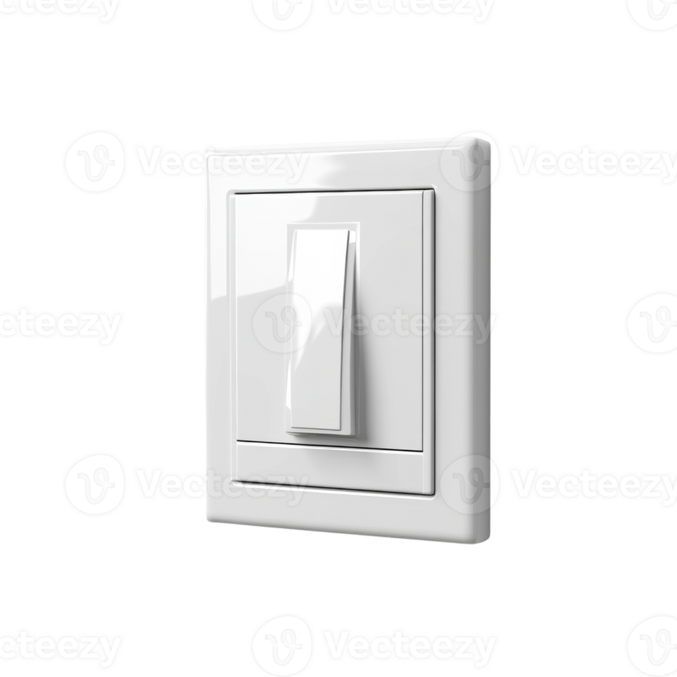 A White Rectangular Light Switch Is Shown png