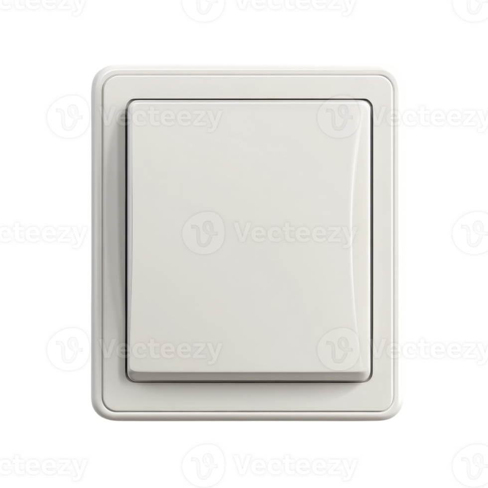 White Rectangular Light Switch Electrical Device png