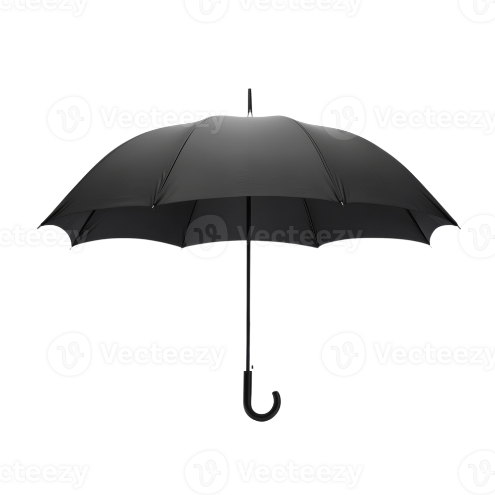 A Closed Black Umbrella Against A Black Background png