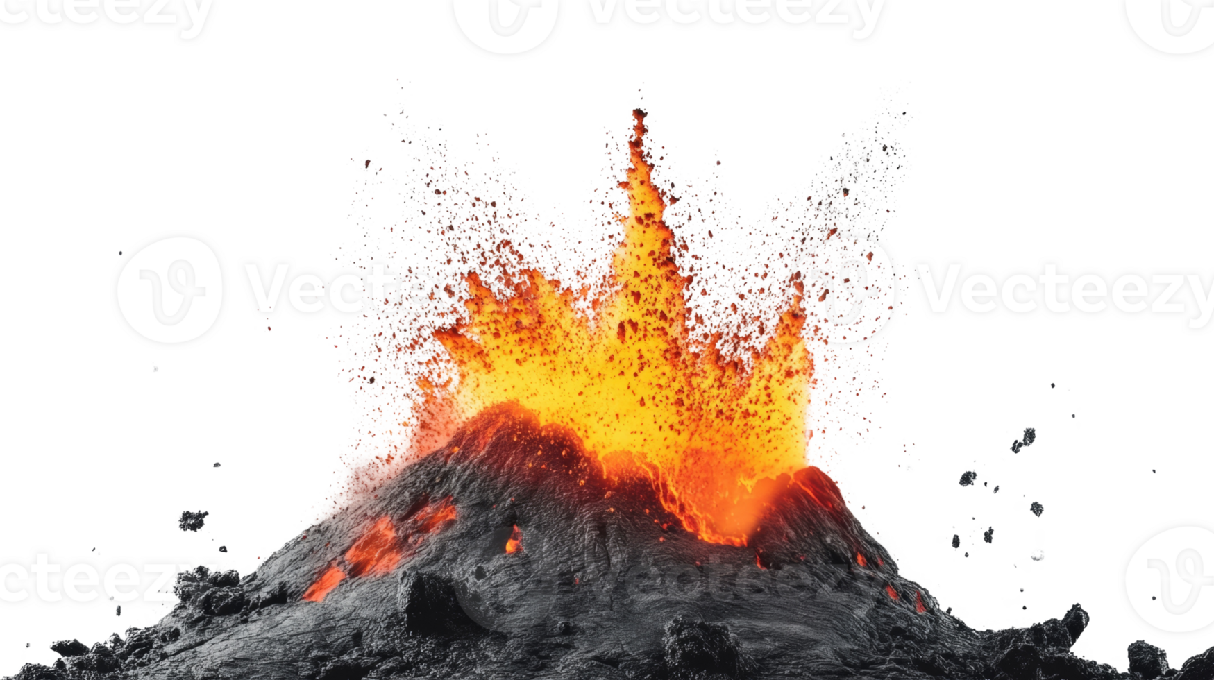Volcanic Eruption Lava Explodes From Crater png