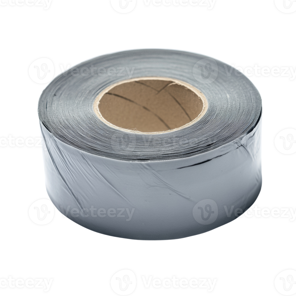 A roll of gray adhesive tape sits on a black background png