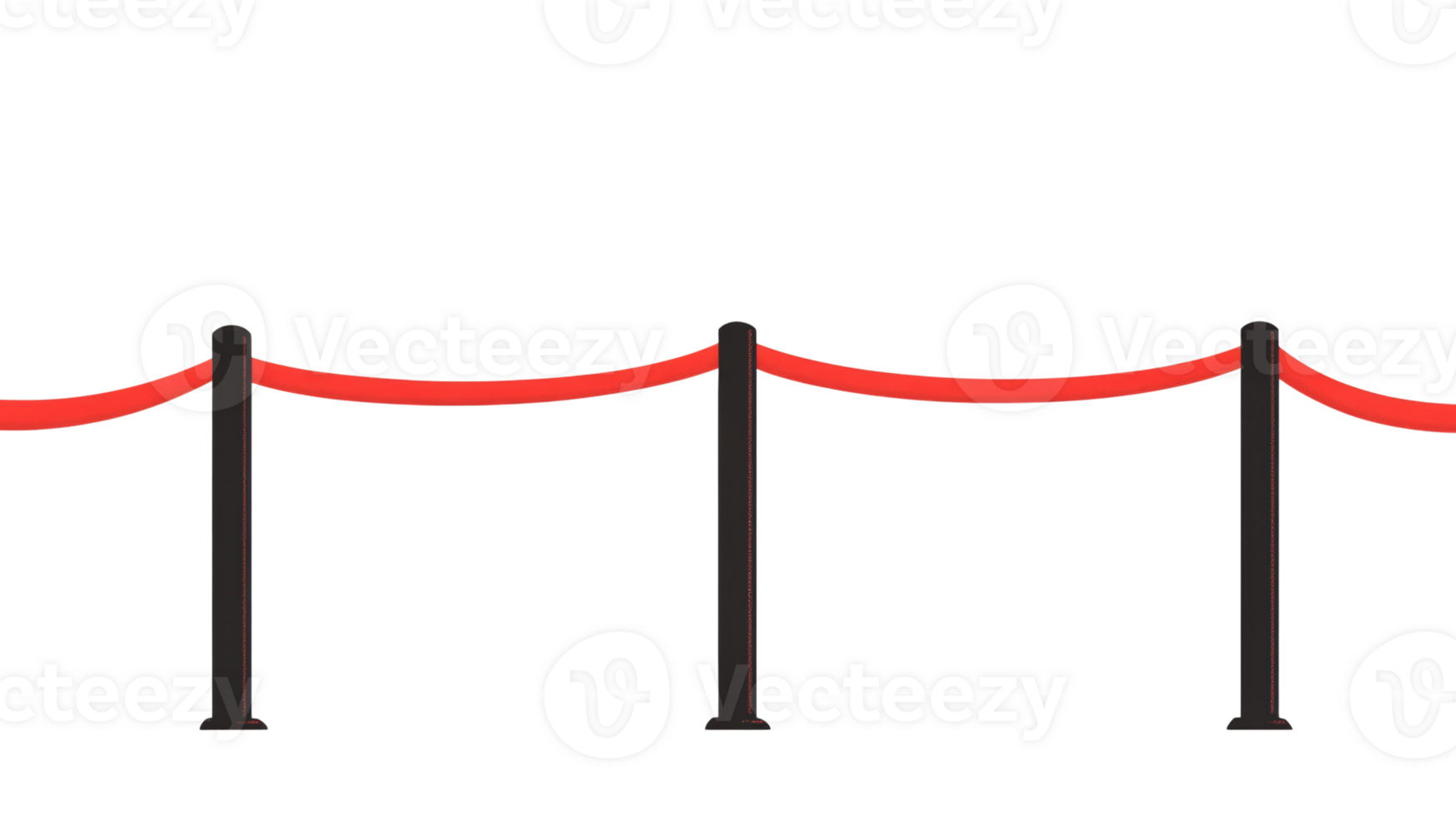 Red velvet rope stanchions create elegant barriers png