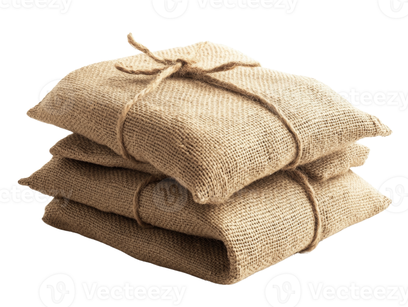 Three Burlap Sacks Tied Together With Twine png