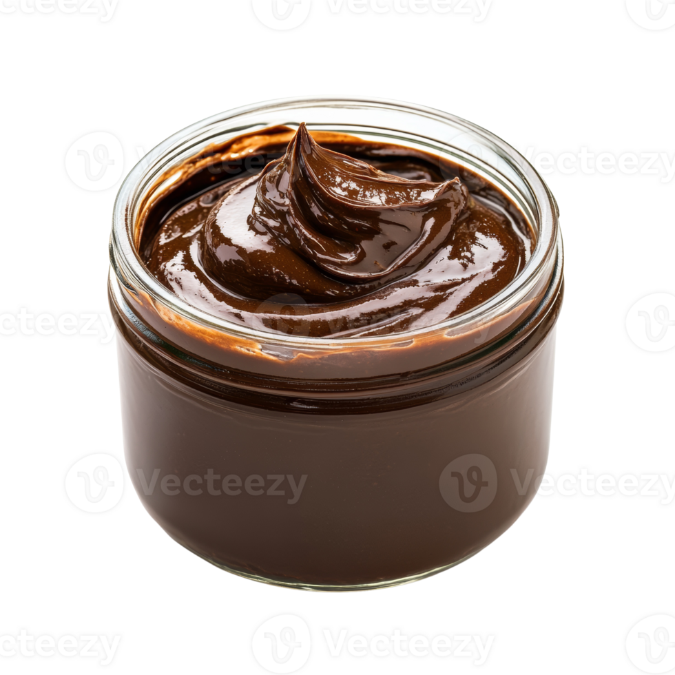 Rich Chocolate Cream in a Glass Jar png