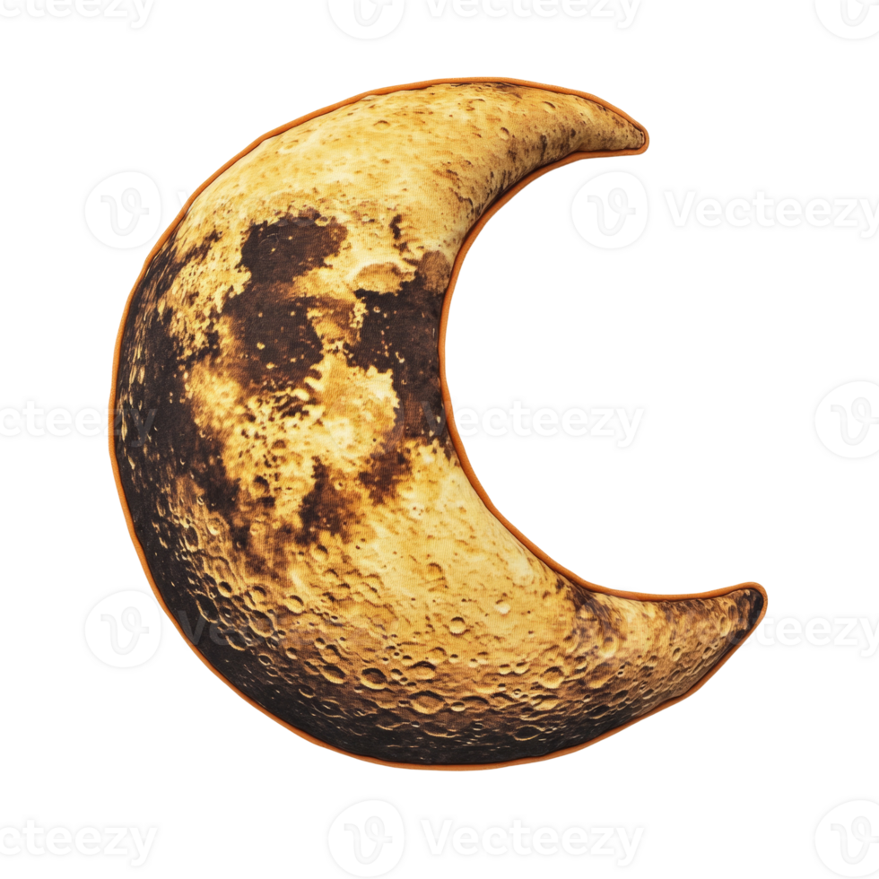 Crescent Moon Shaped Pillow With Realistic Surface Detail png