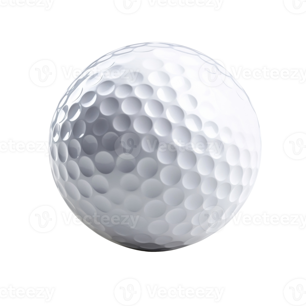 A Close Up View Of A White Golf Ball. cut out png