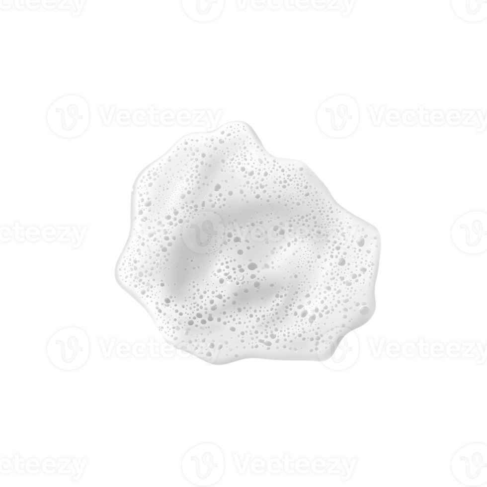 White bubbly foam texture isolated on black background png