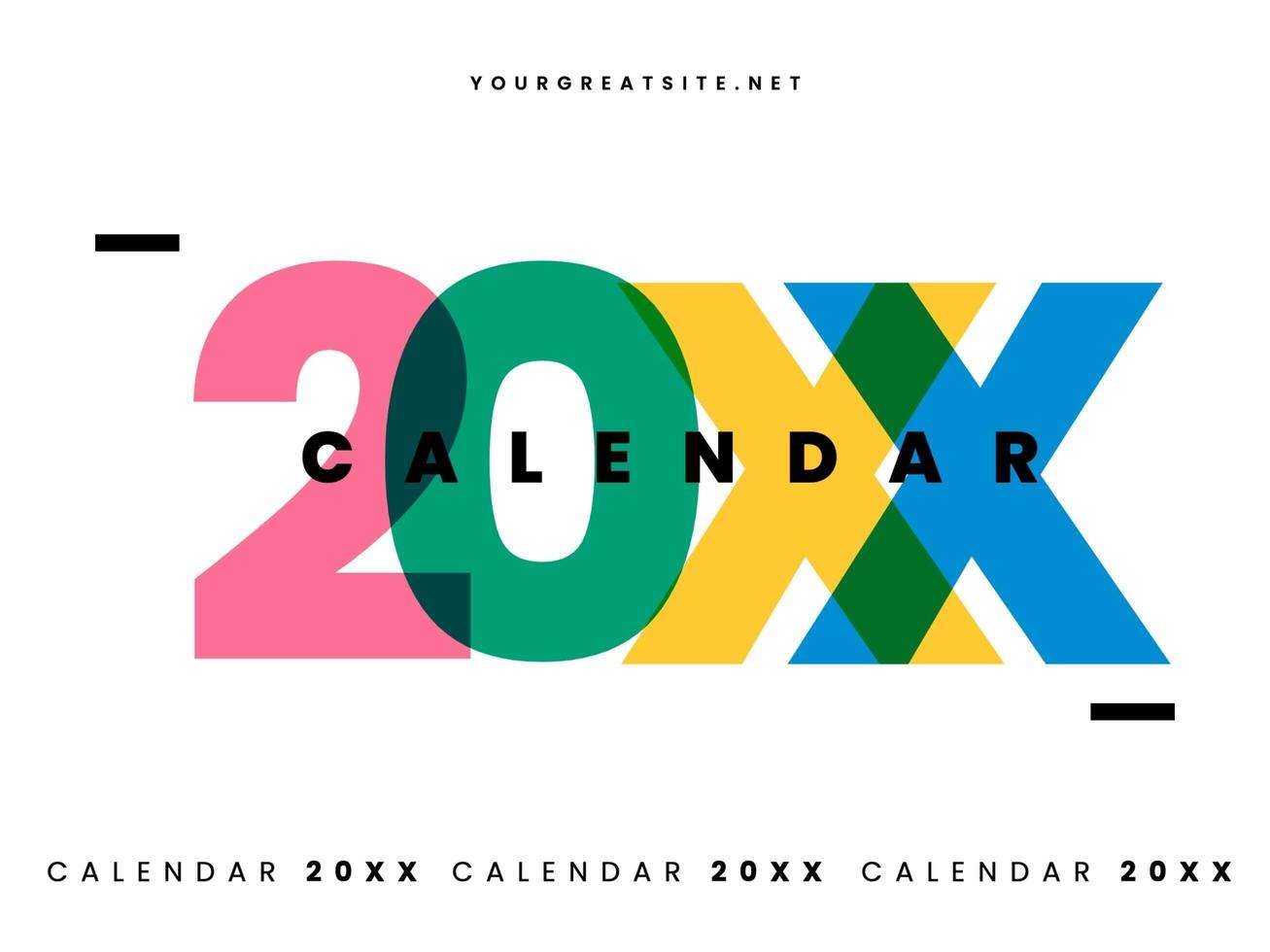 2025 Calendar Template with Overlay Shape